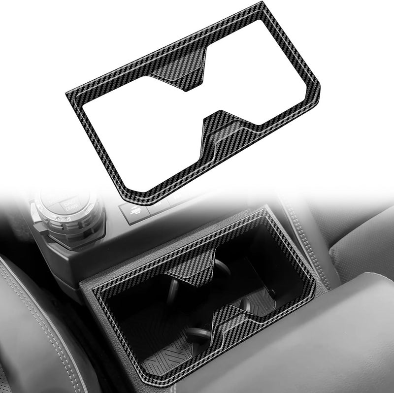 Treesiche Front Cup Holder Panel Cover for 2025 2026 4Runner ABS Plastic Interior for 4Runner SR SR5 TRD Limited Platinum (Carbon Fiber, Front Cup Holder) - Image 1